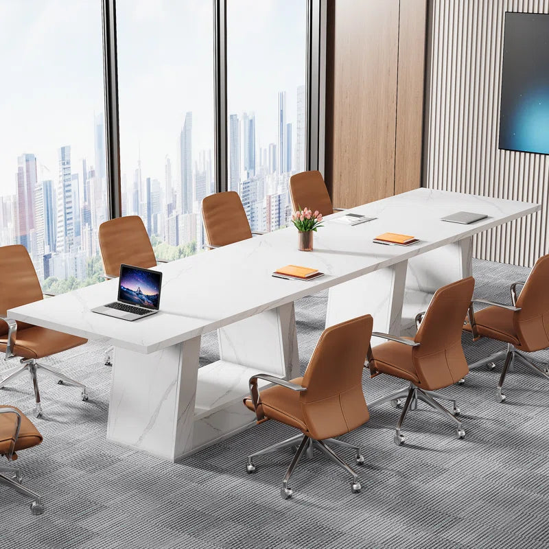 63" Modern Executive Desk with Sturdy Base